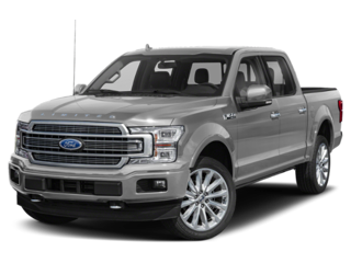 silver ford f-150 truck front left angle view
