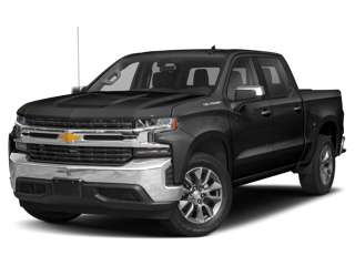 black chevy silverado 1500 front left angle view
