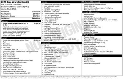 2024 Jeep Wrangler 4-Door Sport S 4x4