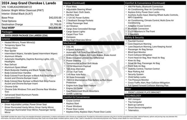 2024 Jeep Grand Cherokee L Laredo 4x4