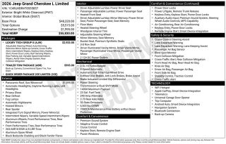 2026 Jeep Grand Cherokee GRAND CHEROKEE L LIMITED 4X4