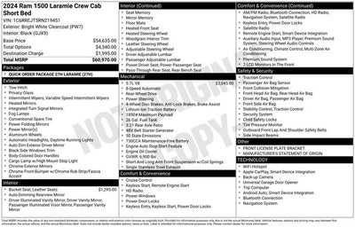 2024 RAM 1500 Laramie Crew Cab 4x2 5'7' Box