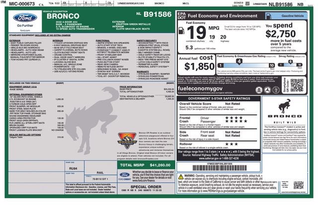 2022 Ford Bronco Base