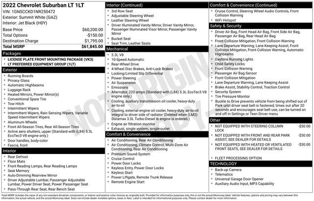 2022 Chevrolet Suburban 2WD LT
