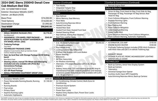 2024 GMC Sierra 2500HD 4WD Crew Cab Standard Bed Denali