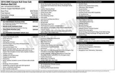 2016 GMC Canyon SLE