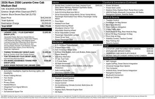 2026 RAM Ram 2500 RAM 2500 LARAMIE CREW CAB 4X4 6'4' BOX