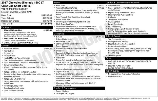 2017 Chevrolet Silverado 1500 1LT