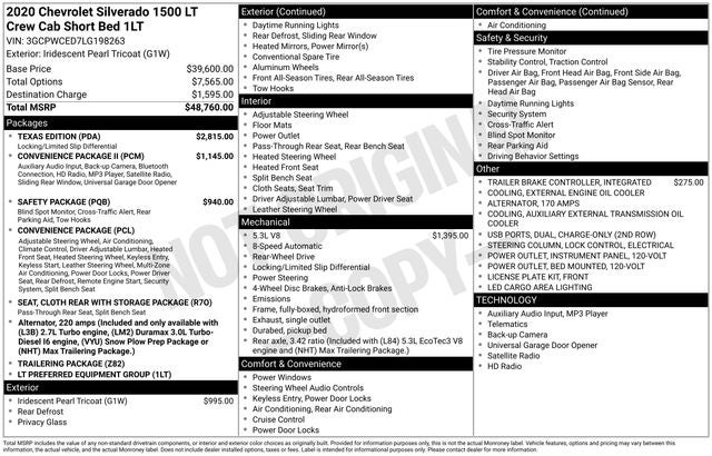 2020 Chevrolet Silverado 1500 2WD Crew Cab Short Bed LT