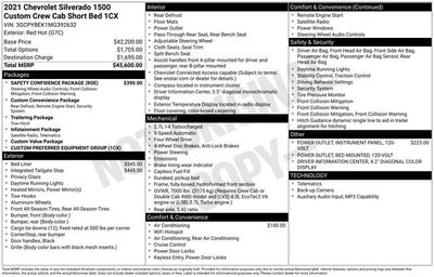 2021 Chevrolet Silverado 1500 4WD Crew Cab Short Bed Custom