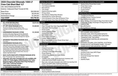 2020 Chevrolet Silverado 1500 4WD Crew Cab Short Bed LT