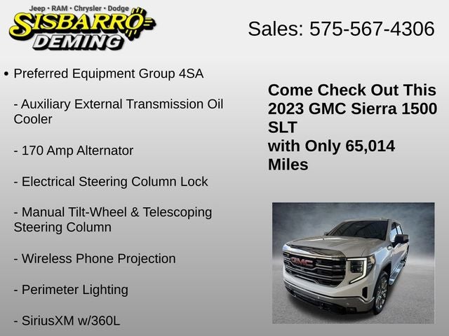 2023 GMC Sierra 1500 4WD Crew Cab Short Box SLT