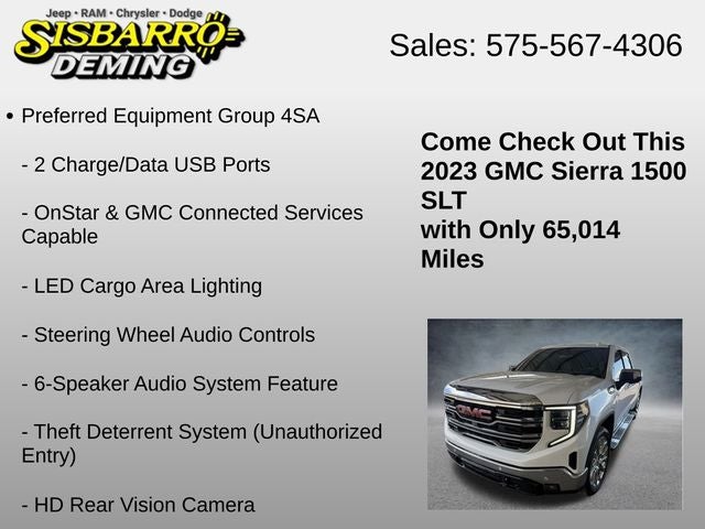2023 GMC Sierra 1500 4WD Crew Cab Short Box SLT