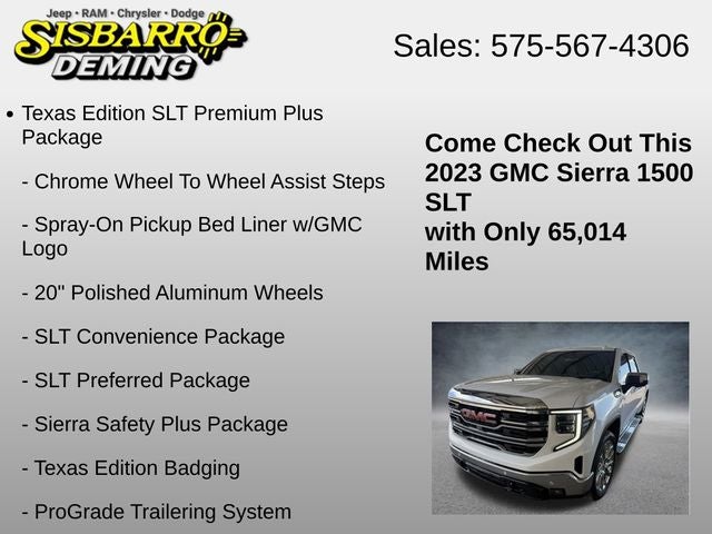 2023 GMC Sierra 1500 4WD Crew Cab Short Box SLT