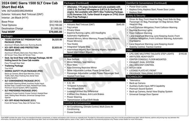 2024 GMC Sierra 1500 4WD Crew Cab Short Box SLT