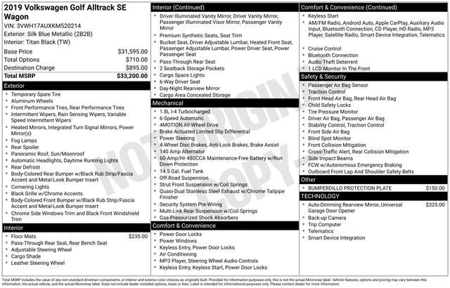 2019 Volkswagen Golf Alltrack TSI SE