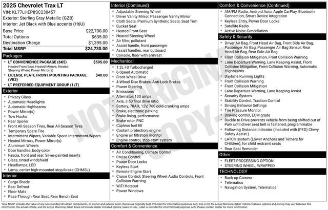 2025 Chevrolet Trax FWD LT