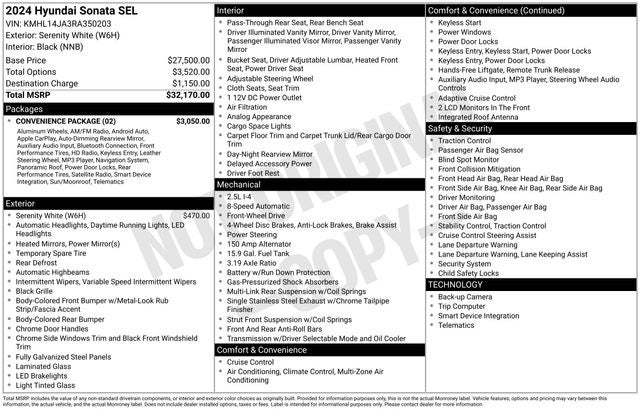 2024 Hyundai Sonata SEL