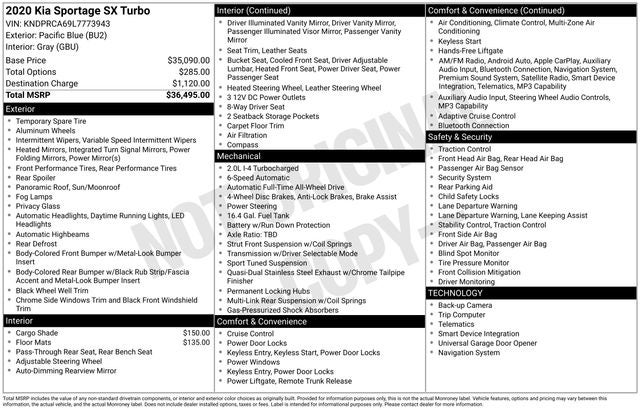 2020 Kia Sportage SX Turbo